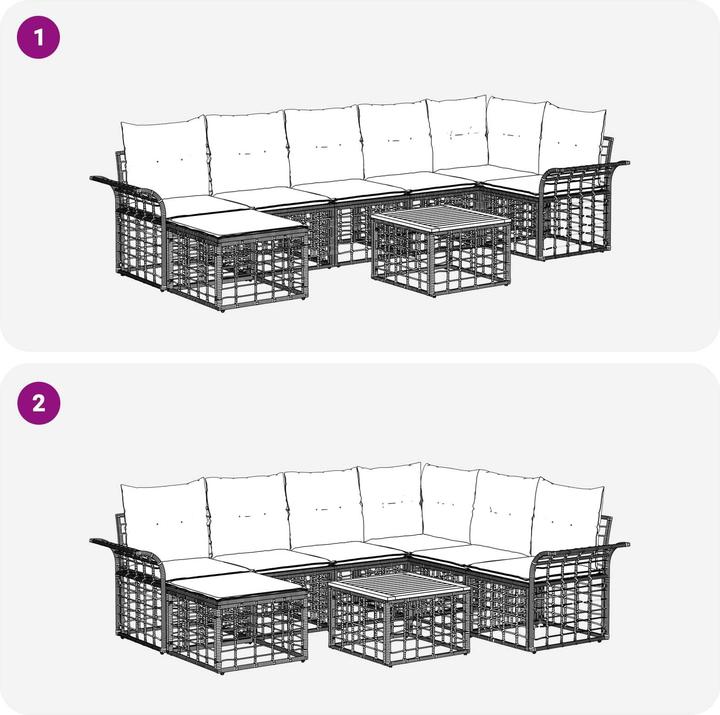 Produktbild vidaXL Outdoor-Sofagarnitur