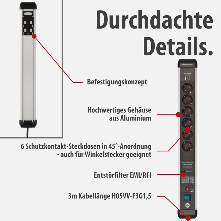 Produktbild Brennenstuhl Premium-Protect-Line (6x, 3 m)