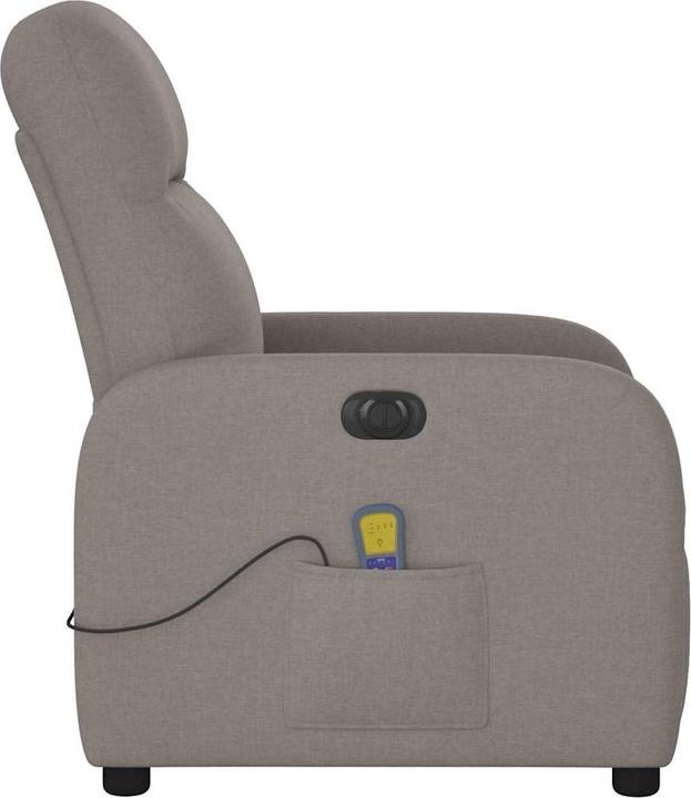 Actual product image VidaXL Massage chair electric taupe fabric