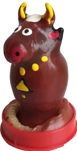 Produktbild Erco Scherzkondom «Stier» – handbemalt, kraftvolles Tiermotiv, origineller Partygag! (1 Stk.)