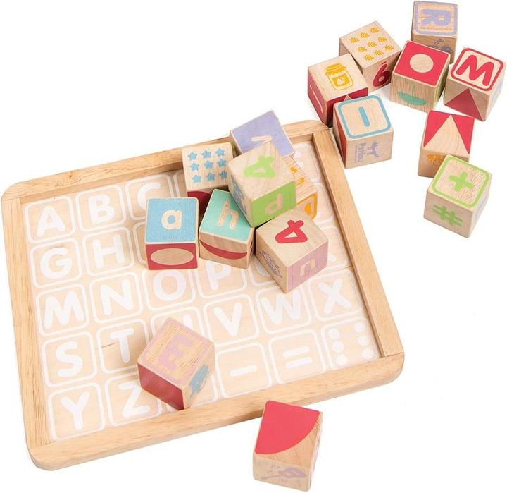 Actual product image Le Toy Van Colored wooden cubes - ABC & more