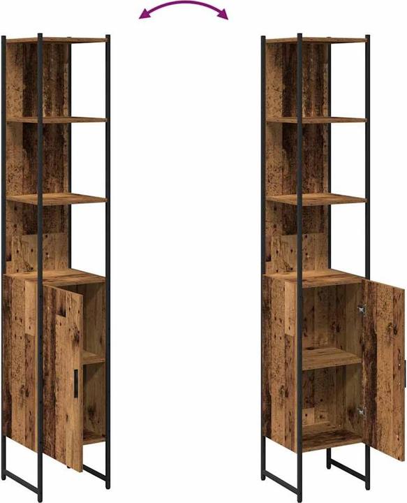 Produktbild vidaXL Badezimmerschrank (33 x 33 x 185.50 cm)