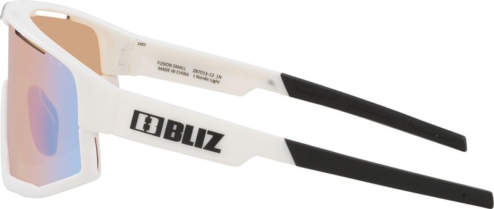 Actual product image Bliz Fusion Small Nano Optics Nordic (white-coral-orange, CAT.1-3, white-coral-orange)