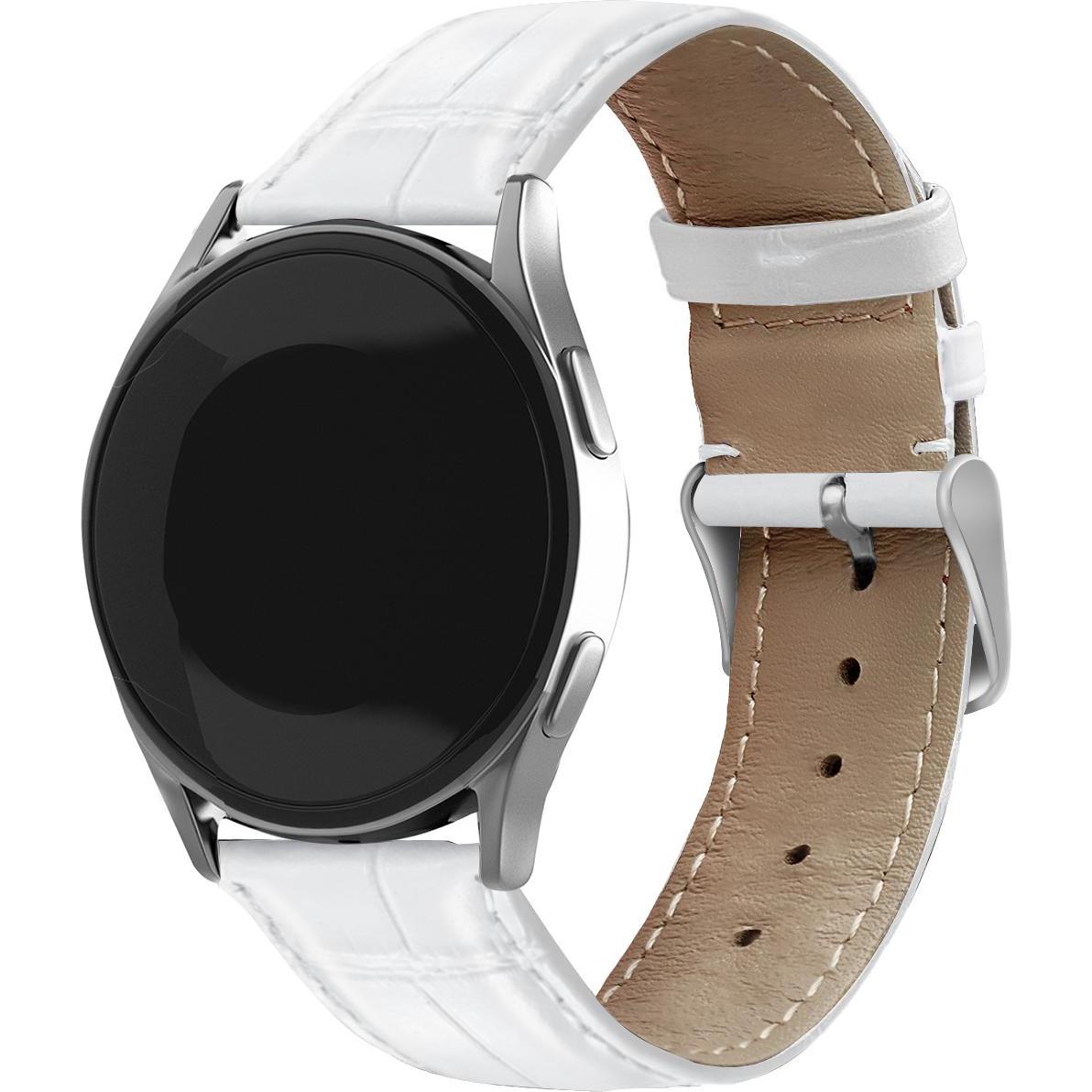 Strap-it Lederarmband (Leder), Uhrenarmband, Weiss