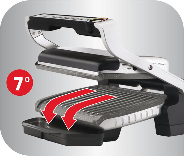Produktbild Tefal OptiGrill Kontaktgrill (GC705D), Edelstahl