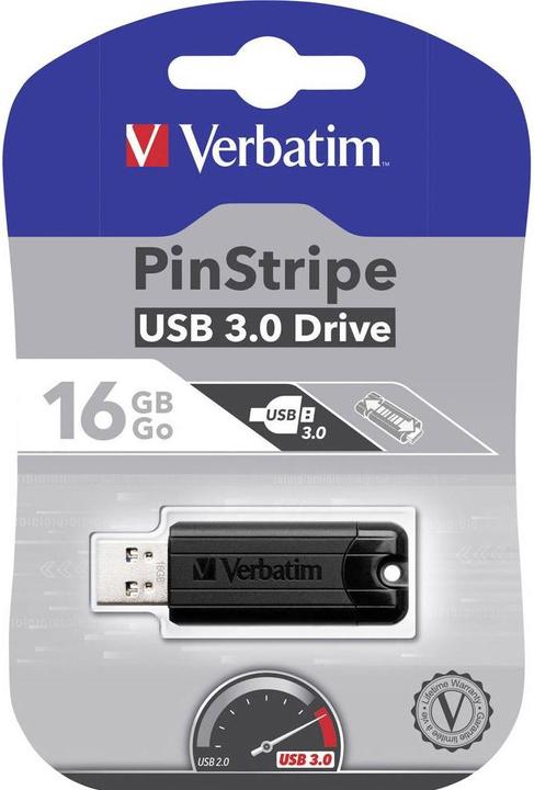 Actual product image Verbatim Store 'n' Go Pin Stripe (16 GB, USB-A)