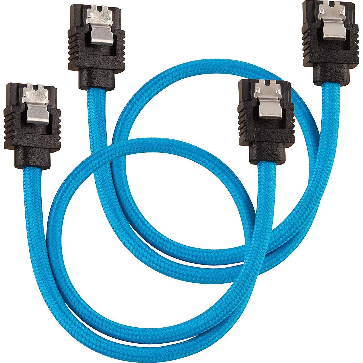 Corsair Premium Sleeved SATA 2er-Pack, Interne Kabel (PC)