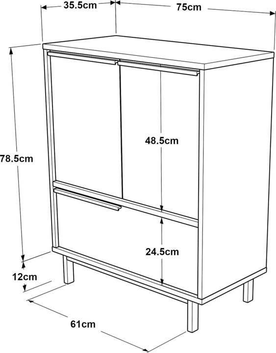 Produktbild En.Casa Voss (75 x 35.50 x 90.50 cm)