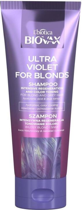 L´Biotica L'Biotica Biovax Ultra Violet Foronds Shampoo Intensively Regenerating Toning Shampoo Foronde And (200 ml, Flüssiges Shampoo)