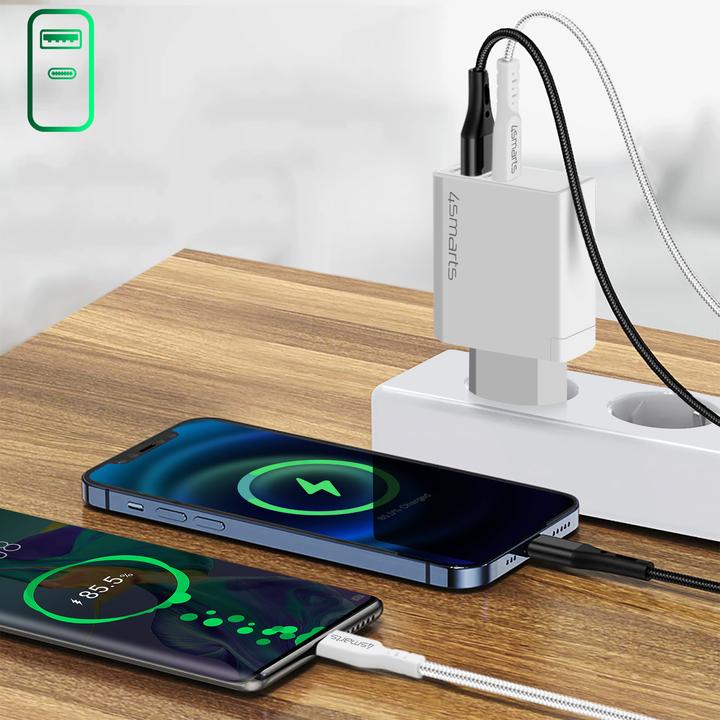 Produktbild 4smarts USB-Wandladegerät VoltPlug PD+QC 45W GaN Weiss (45 W, 2 Ports)