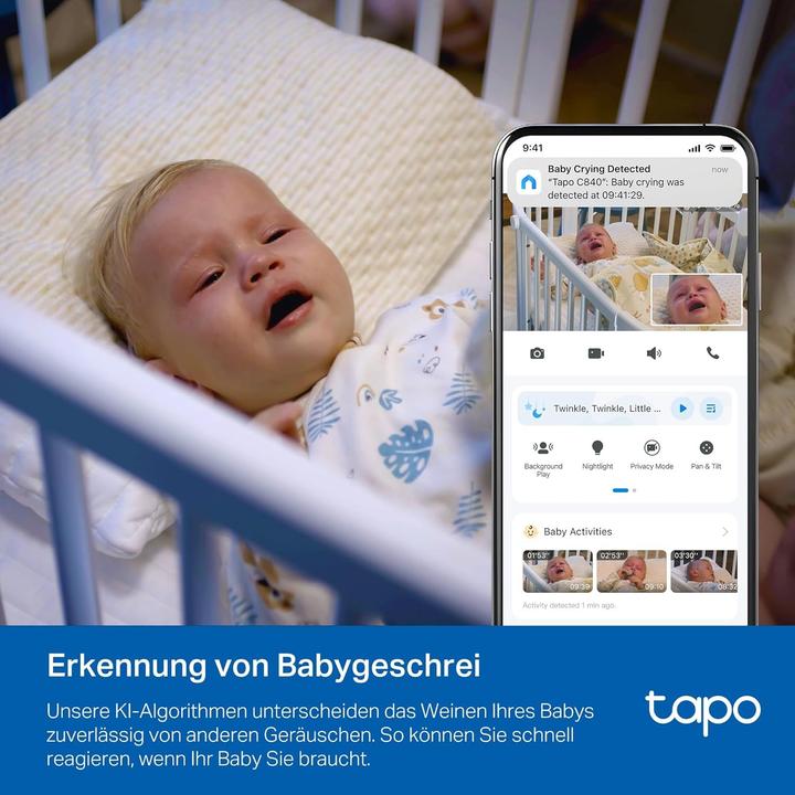 Actual product image TP-Link Tapo C840 Dual-Objektiv Smart Baby Kamera (1920 x 1080 Pixels, 2560 x 1440 Pixels)