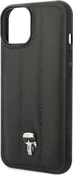 Immagine prodotto Karl Lagerfeld KLHCP14MPSQPK Custodia rigida per iPhone 14 Plus 6,7" in pelle/nero Puffy Ikonik Pin (Apple iPhone 14 Plus)