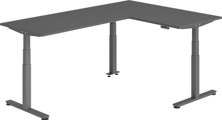 Produktbild Hammerbacher Sitz-Steh-Winkeltisch 160x240cm Graphit/Gr...