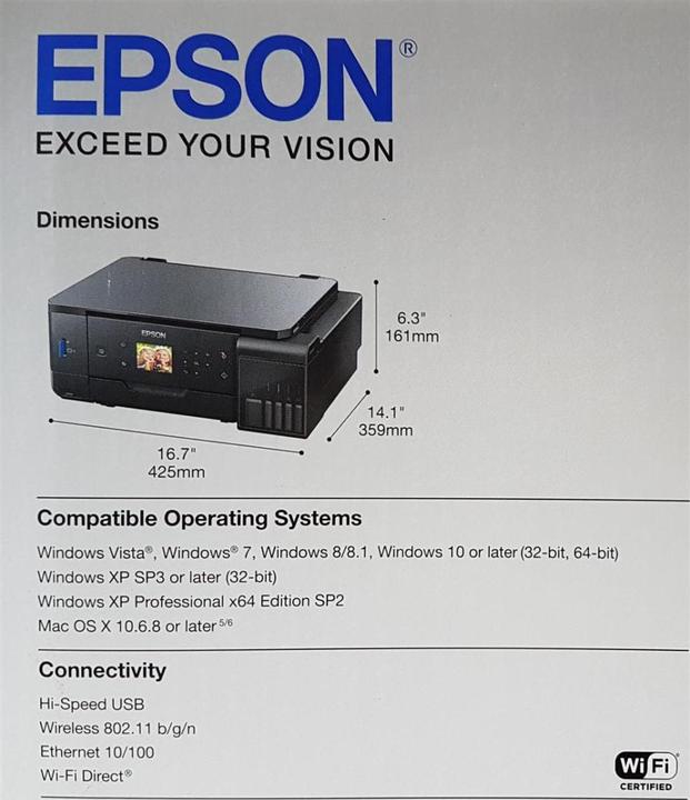 Image du produit Epson Photo de l'EcoTank ET-7700 (Réservoir d'encre, Couleur)