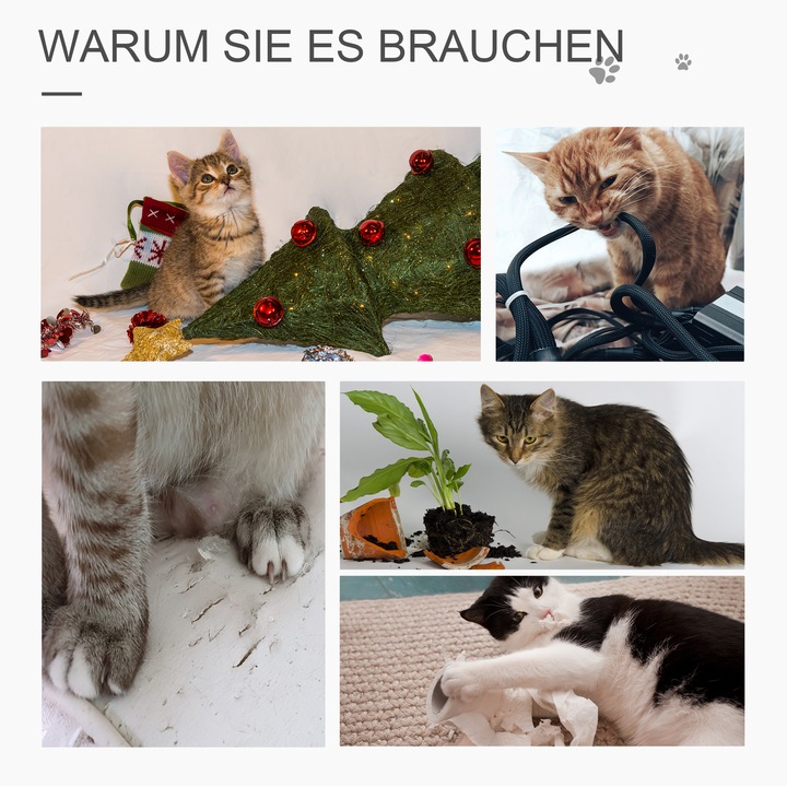 Image du produit PawHut Arbre à chat avec grotte (100 cm, Beige)
