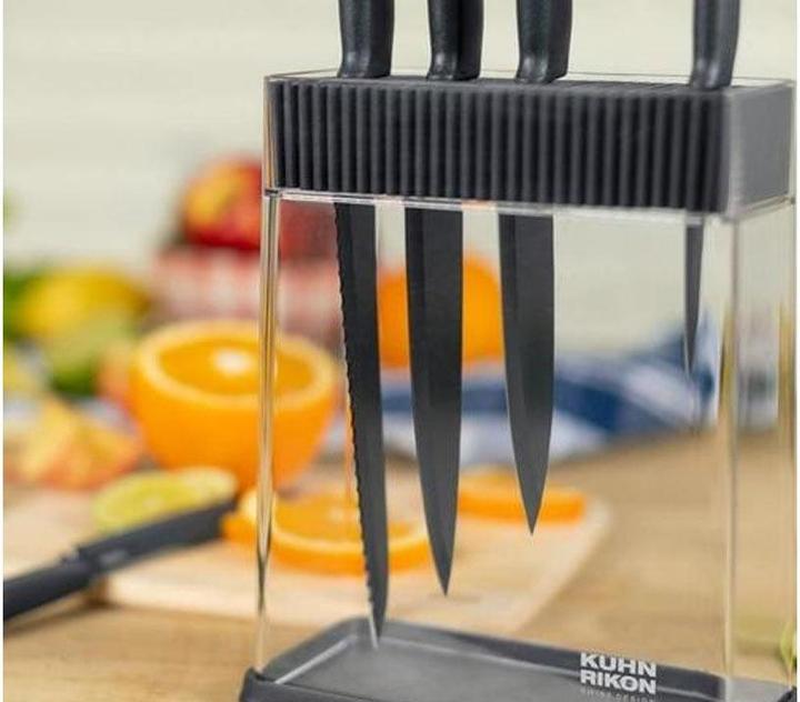 Image du produit Kuhn Rikon Colori+ set couteaux gris & porte-couteaux 6 pcs