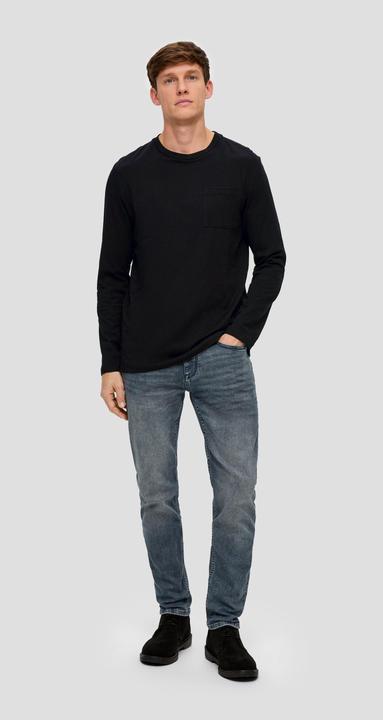 Produktbild s.Oliver T-Shirt Longsleeve mit Flammgarnstruktur (L, XL)