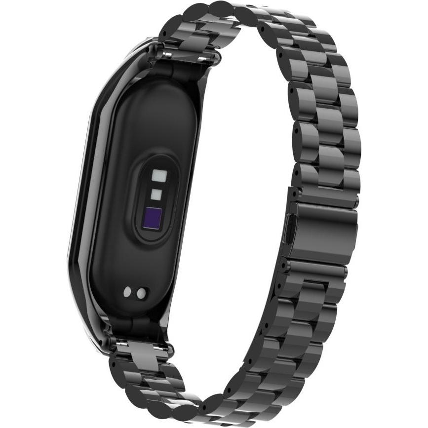 Thumbnail - Strap-it Stahlarmband (Edelstahl, Mi Band 7), Uhrenarmband, Schwarz