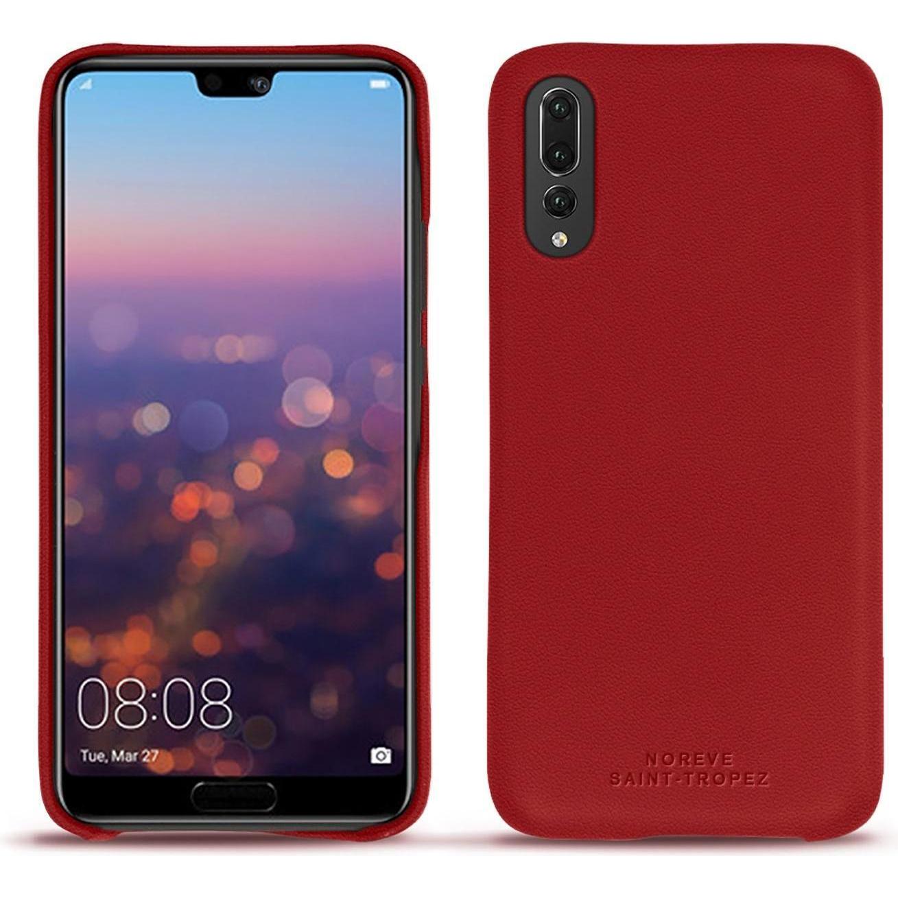 Noreve Lederschutzhülle (Huawei P20 Pro), Smartphone Hülle, Rot