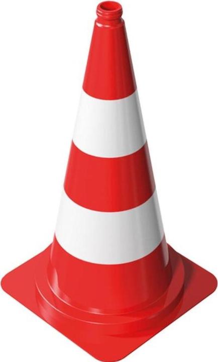 HP Autozubehör Verkeerskegel hoogte 750 mm daglicht, 2 stroken gewicht 3.20 kg, 40 x 40 cm