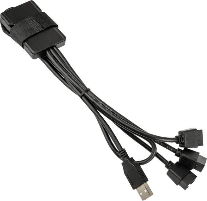 Actual product image Lian-Li PW-U2TPAB USB hub - black (0.60 m, USB 2.0)