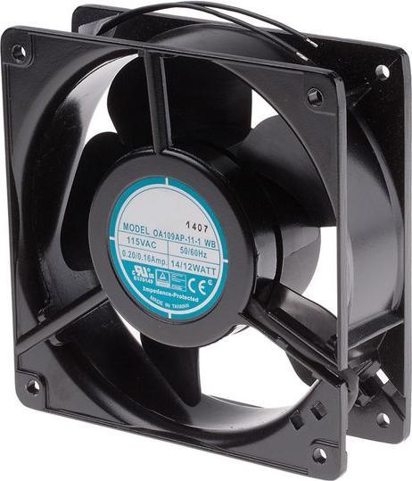 Produktbild RS PRO AC ball bearing fan,120mm 187cu.m/h 115V (120 mm)
