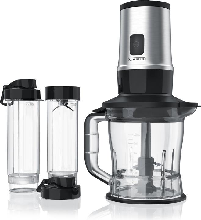Immagine prodotto Arendo Impastatrice 700 W, frullatore e tritatutto in acciaio inox 1,2L 2IN1 incl. 2x vasi per frullatore (1200 ml, 700 W)