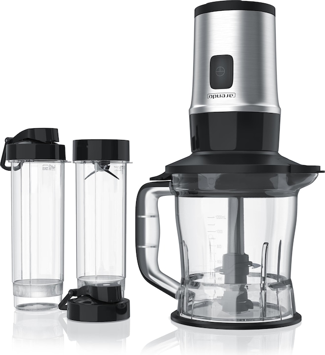 Immagine prodotto Arendo Impastatrice 700 W, frullatore e tritatutto in acciaio inox 1,2L 2IN1 incl. 2x vasi per frullatore (1200 ml, 700 W)