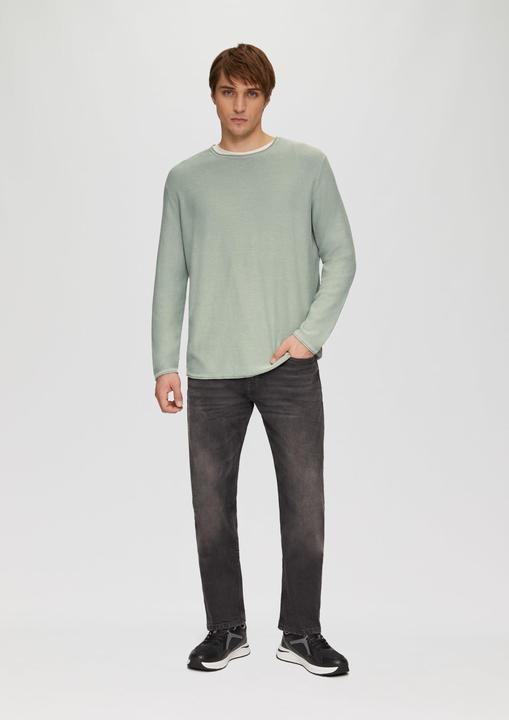 Produktbild S.Oliver Strickpullover Gewaschener Feinstrickpullover mit Rollkante (S)