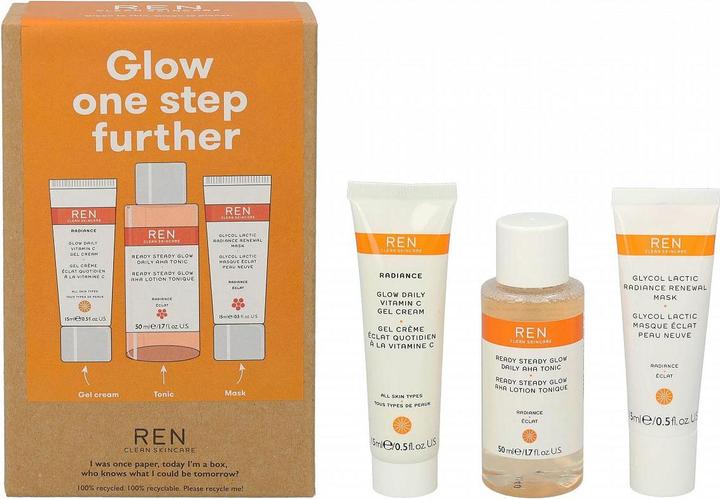 Actual product image Ren Glow One Step Further gift set