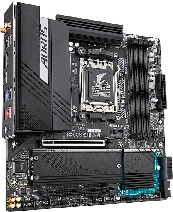 Actual product image Gigabyte GBT AMD AM5 B650M AORUS ELITE AX (AM5, AMD B650, mATX)