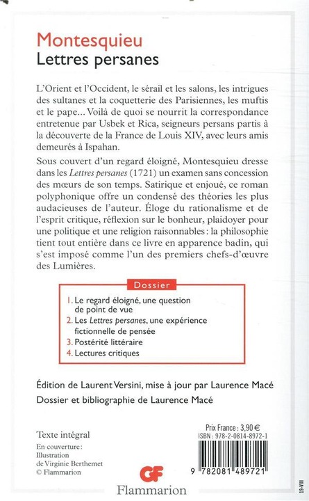 Produktbild G.F. Garden Lettres persanes (Französisch, Montesquieu Charles-Louis de Secondat, 2011)