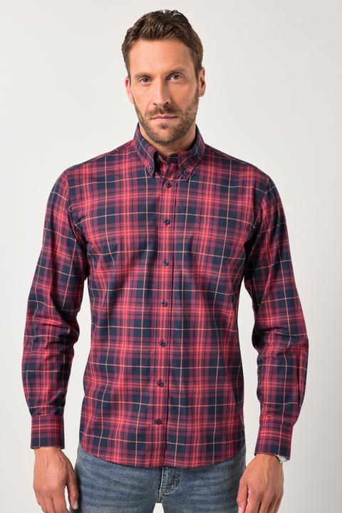 Produktbild JP1880 Karohemd, Langarm, Buttondown-Kragen, Modern Fit (XXL)