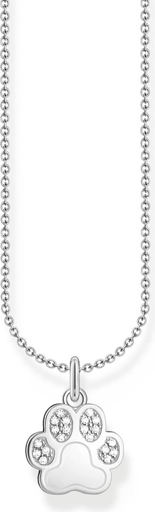 Produktbild Thomas Sabo Kette mit Pfoten-Anhänger und weissen Steinen Silber (925er Silber, 38 - 45 cm)