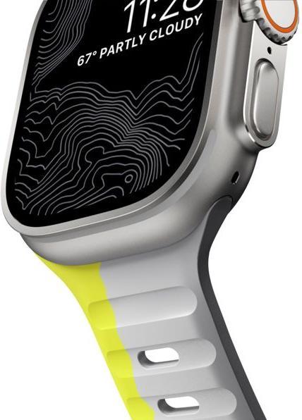 Produktbild Nomad Sport Band 42/44/45mm bicolor Lunar Gray/High Volta (Fluorkautschuk, 44mm)
