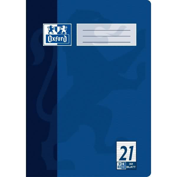 Image du produit Oxford Cahier d'exercices (A4, À rayures, Couverture rigide)