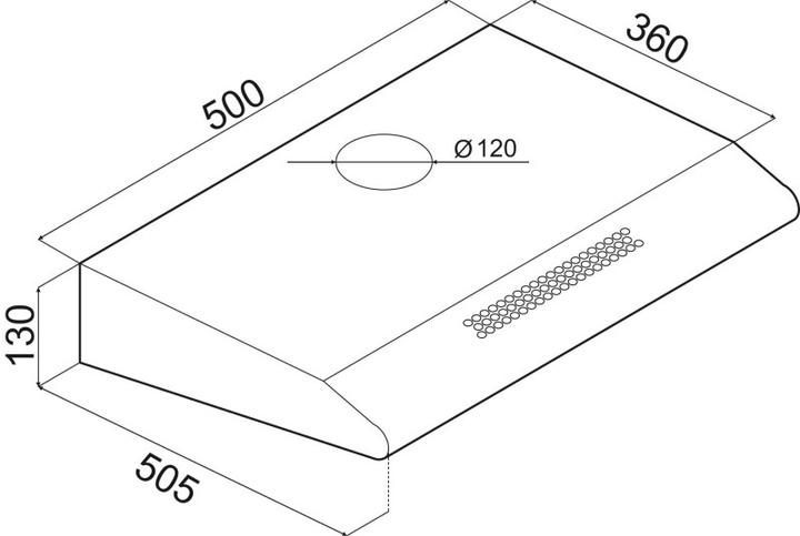 Actual product image Amica UH 17051-3 W (Substructure hood)