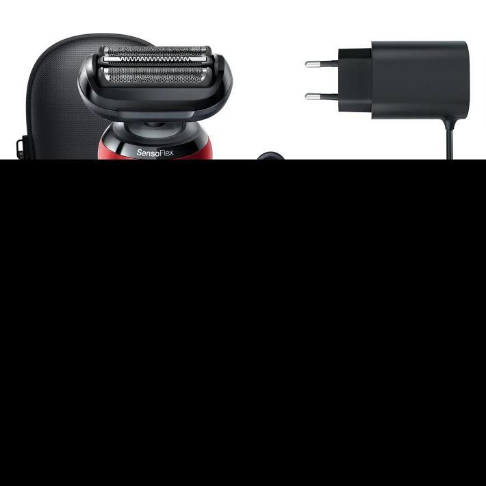 Actual product image Oral-B Braun Series 6 61-R1200s Foil Scraper Trimmer Black, Red