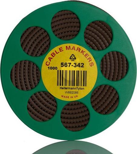 Actual product image HellermannTyton Helagrip Br cable marker wht 1,2-5mm