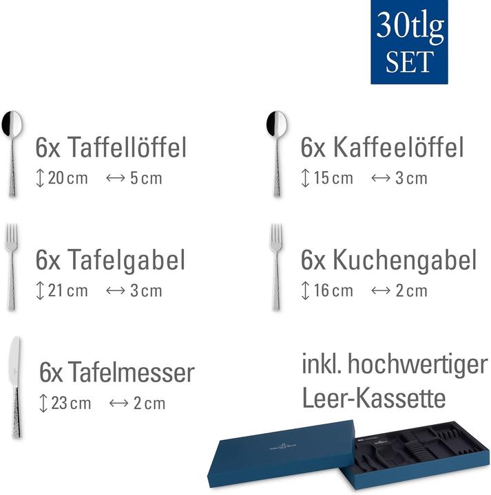 Produktbild Villeroy & Boch Tafelbesteck 30tlg. Blacksmith (30 Stk., Besteck Set)