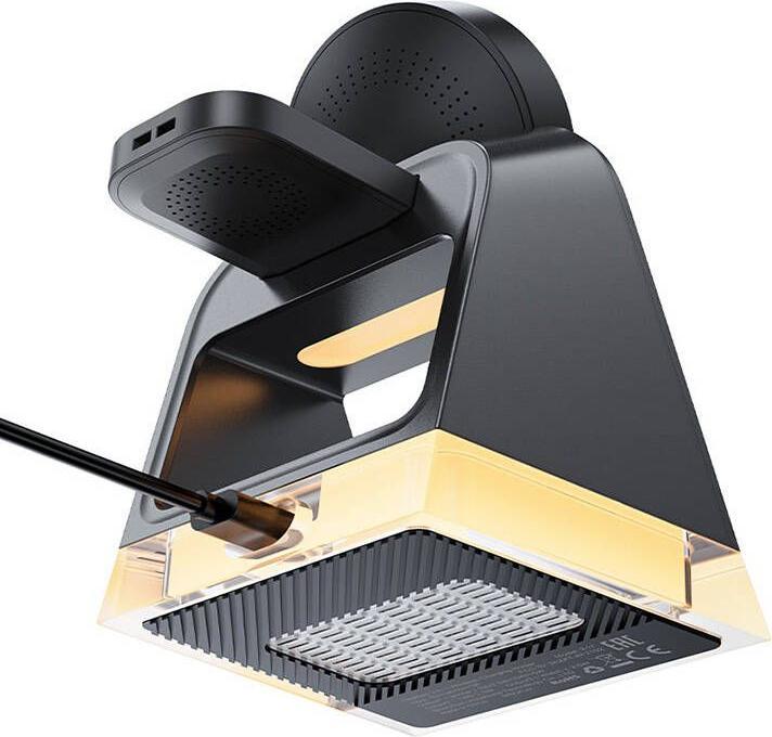 Produktbild Acefast E17 MagSafe 3in1 induktives Ladegerät + USB-A USB-C-Kabel – Schwarz (20.50 W)