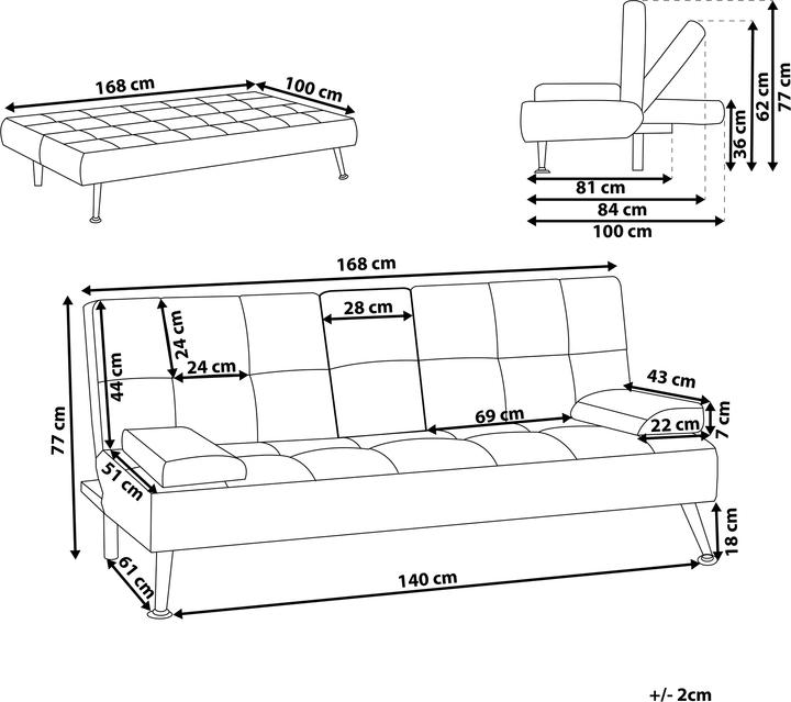 Produktbild Beliani Roxen (Bettsofa)