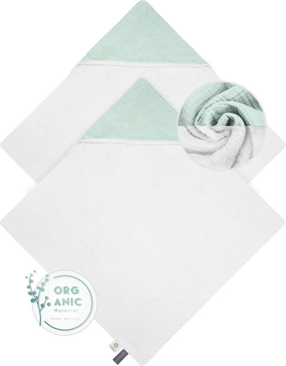 Produktbild Aspero 2x Baby Musselin Wickeltücher aus Bio-Baumwolle