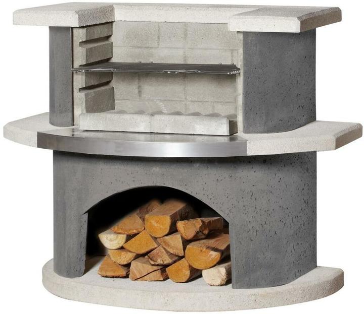 Buschbeck Barbecue Stockholm 65x110x93 cm bianco-antracite (110 cm)