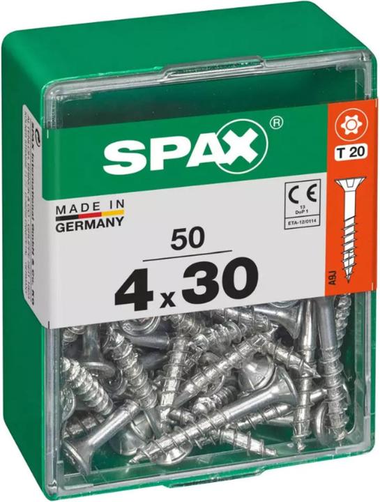 Produktbild Spax DIY Universal Senkkopf T-STAR plus TGW WIROX A9J 4x30 M 50 St. (50 Schrauben pro Stück)