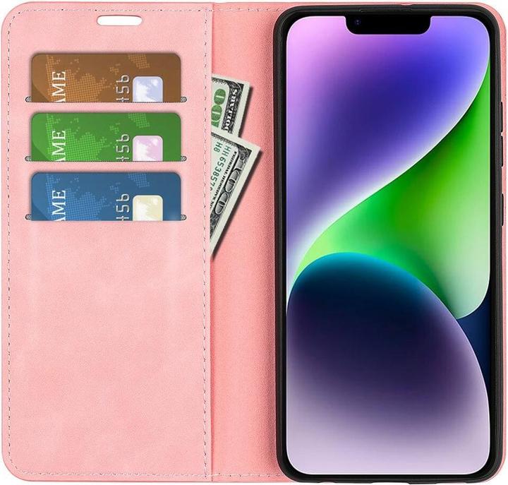 Actual product image Cover-Discount iPhone 15 Plus - Stand Flip Case Cover pink (Apple iPhone 15 Plus)