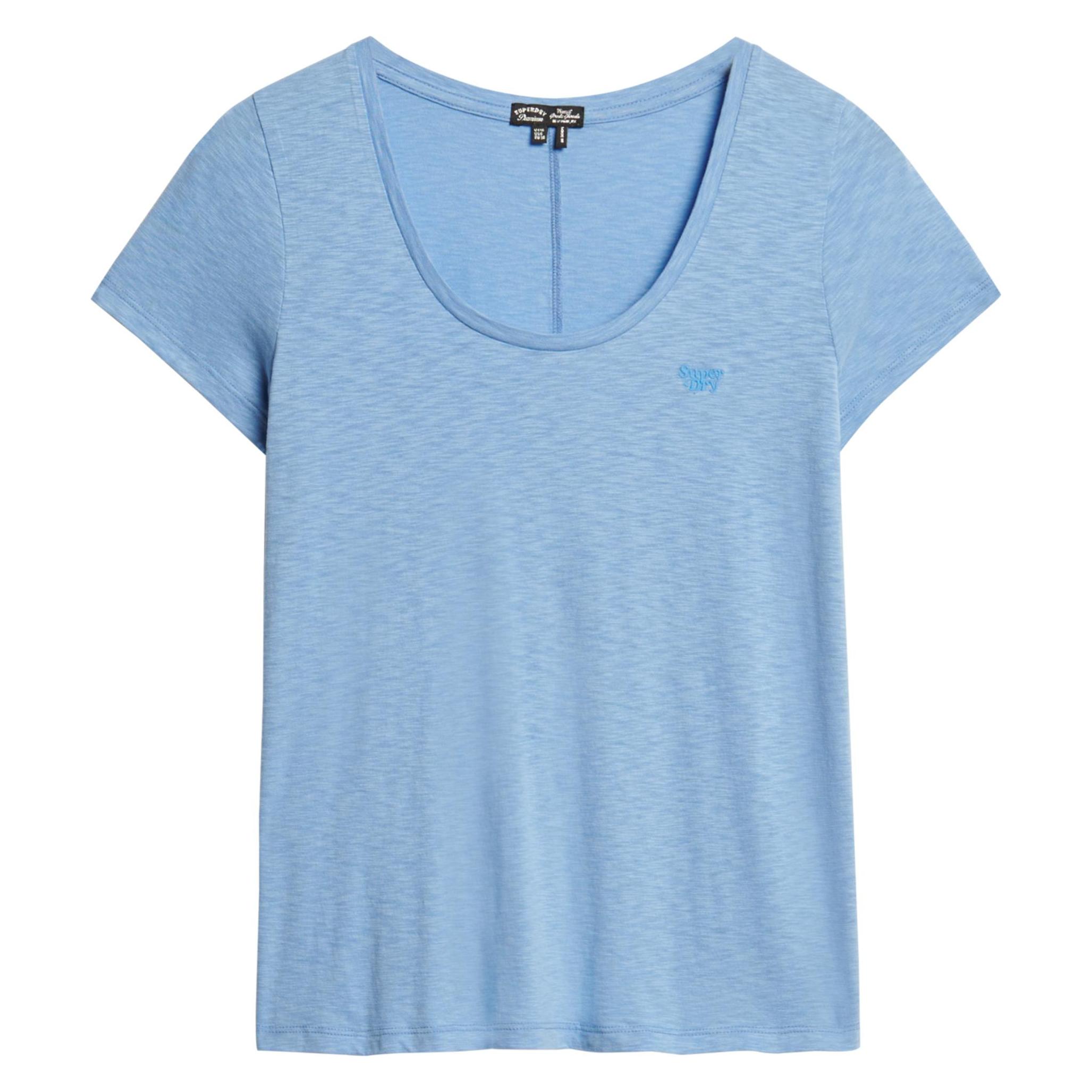 Superdry, Damen, Shirts, Studios T-Shirt Mit Tiefem Ausschnitt, Blau, (Xl)