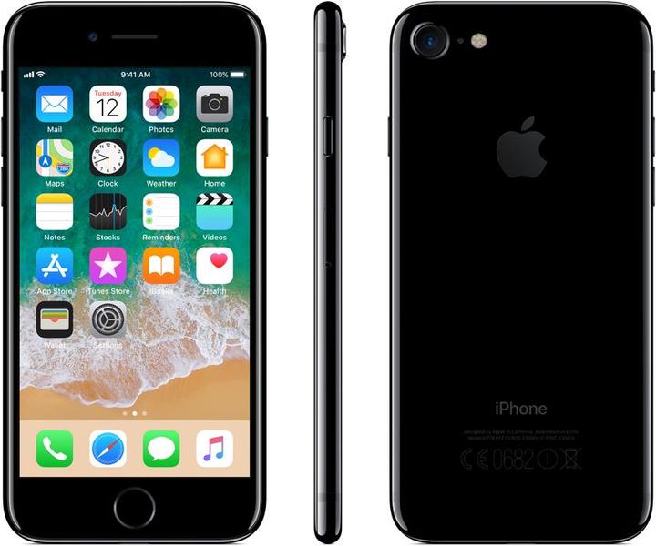 Apple iPhone 7 (128 GB, Jet Black, 4.70", Single SIM, 4G)