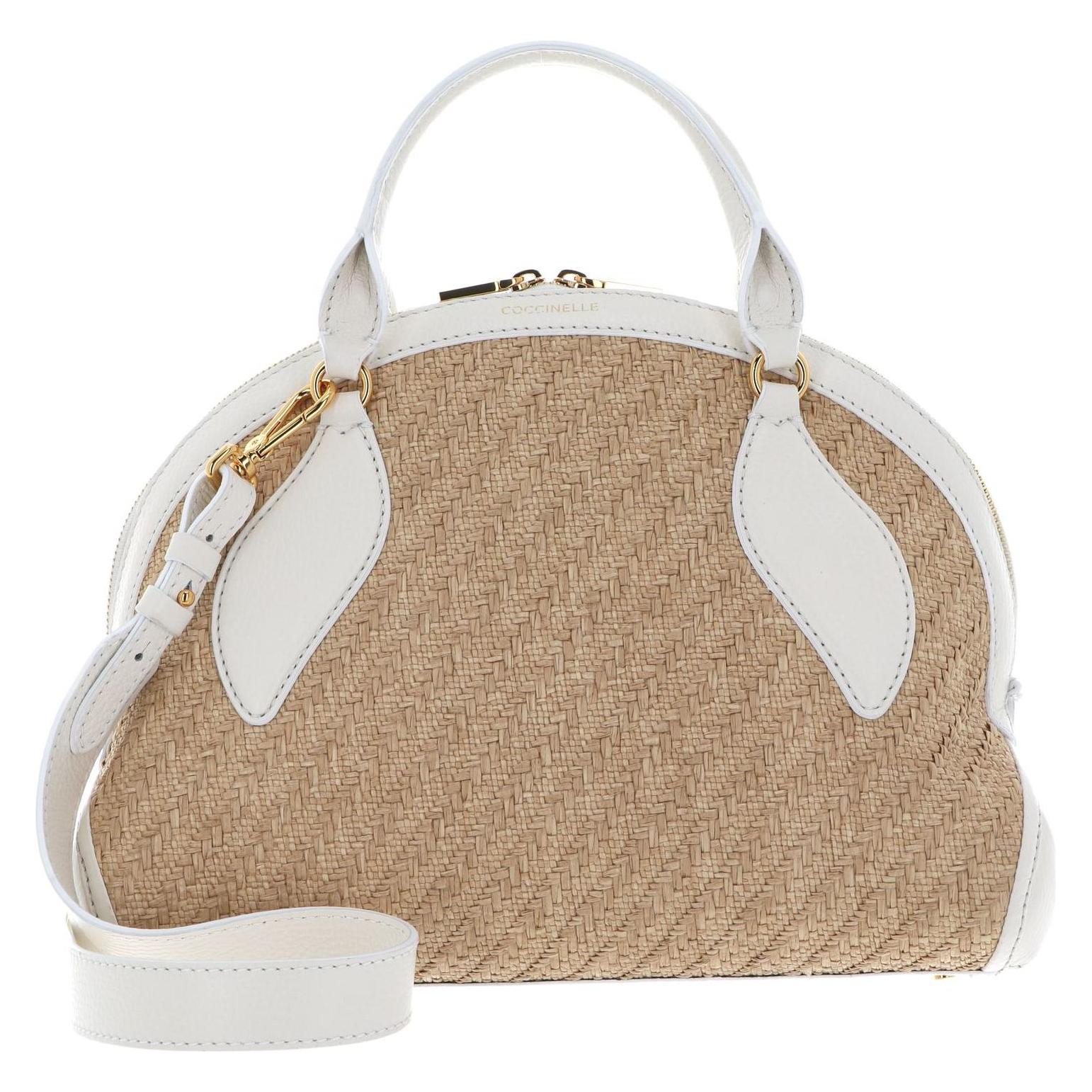 Coccinelle, Damen, Handtasche, Colette Rafia Handbag, Beige