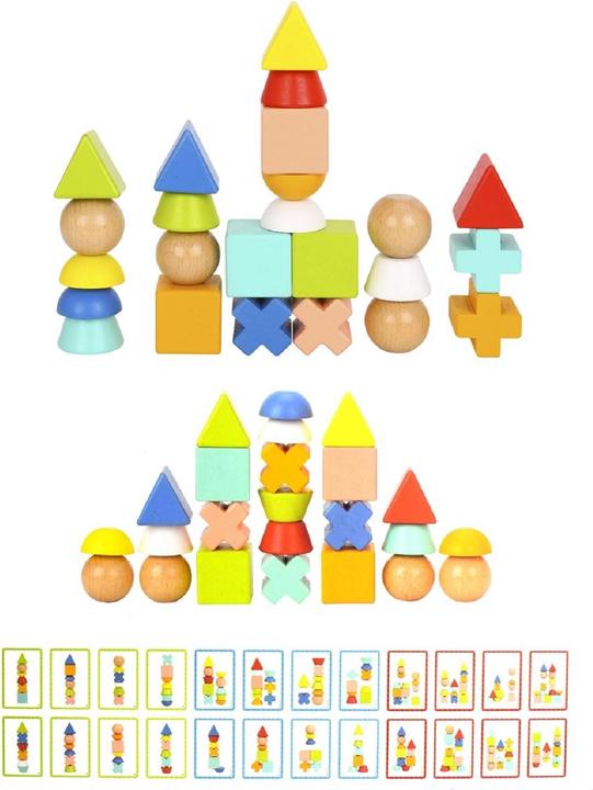 Actual product image Tooky Toy Wooden building blocks TF268 36 pcs.